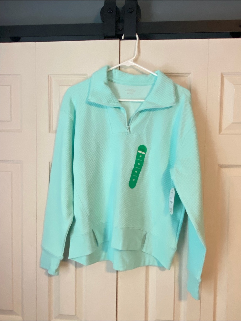 bcg Mint Green Quarter-Zip Pullover Sweatshirt